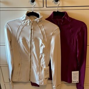 Bundle of 2: Cream and Purple define Jackets